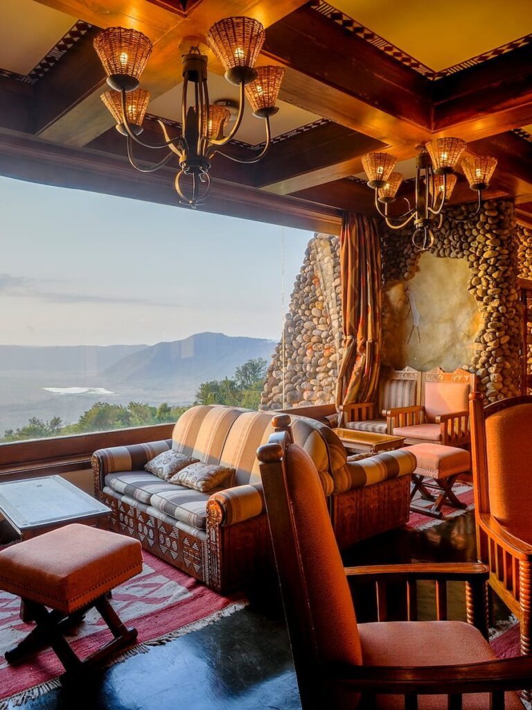 A view of Ngorongoro crater from Serena Safari Lodge